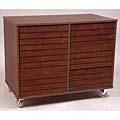'Pure' Louvered Brown Castle Drawer Cart