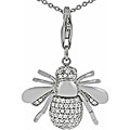 Sterling Silver Cubic Zirconia Bumblebee Necklace