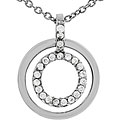 Sterling Silver Cubic Zirconia Circle Necklace