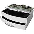 Eifle Contemporary White Glass Shelf Charging Station
