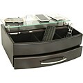 Eifle Contemporary Espresso Glass Shelf Charging Station