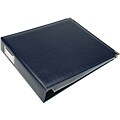 Navy Faux Leather 3-ring Scrapbook Album