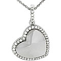 Sterling Silver Cubic Zirconia Heart Necklace