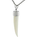 Sterling Silver Mother of Pearl Tooth Necklace