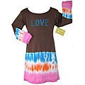 AnnLoren Girl's Tie-dye 'Love' Dress