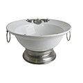 Ceramic Serving Bowl with Deco Base and Handles