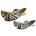 Twisted 'Lindsay' Glitter Criss-cross Flats