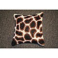 Sanbona Beaded Giraffe Print Pillow