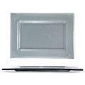 Fusion Rectangle Charcoal Entree Plate (Set of 6)