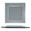 Fusion Square Starter Charcoal Dessert Plate (Set of 6)