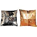 Zaire Metallic Leather Pillow