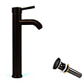 Rubbed Bronze Bathroom Vessel Sink Faucet/ Drain