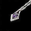 Silver and Amethyst Necklace (China)