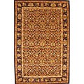 Hand-tufted Traditional Wool Brown Rug (7'6 x 9'6)