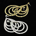 Silvertone and Goldtone Teardrop Earrings