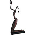 Mom Raising Child Sculpture