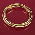 Goldtone Interlocking Bangles