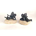 Fairies on Faux Rock Garden Statue (Set of 2)