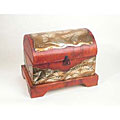 Large Curved Top Leather Chest