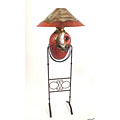 Leather-wrapped Clay Amphora Floor Lamp