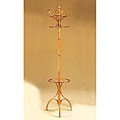 Oak Finish Wood Coat Rack with Umbrella Stand