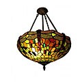 Tiffany-style Dragonfly Sunset Hanging Lamp
