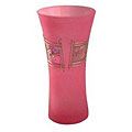 Hand-painted Detail Pink Fluted Vase