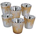 Gold Leaf Silhouette Votive Candle Holders (Set of 6)