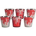 Red Leaf Silhouette Votive Candle Holders (Set of 6)