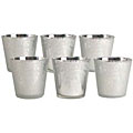 Silver Leaf Silhouette Votive Candle Holders (Set of 6)