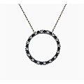 10k Gold 1/2ct TDW White and Blue Diamond Necklace (H-I, I2)