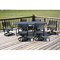 Monarch Black 7-piece Dining Swivel Rockers
