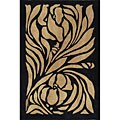 Angelique Black Wool Rug (3'6 x 5'6)