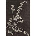 Hand-tufted Angels Breath Charcoal Wool Rug (5' x 7'6)