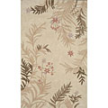 Hand-tufted Florette Beige Wool Rug (2' x 7'6)