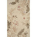Hand-tufted Florette Beige Wool Rug (8' x 11')