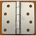 Hager 4-inch with 1/4-inch Radius Satin Nickel Door Hinge