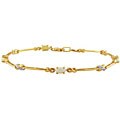 10k Yellow Gold Opal and Diamond Bracelet