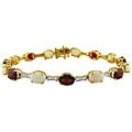 10k Yellow Gold 15ct Opal and Garnet Bracelet