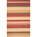 Ravella Stripe Red Rug (5' x 7')