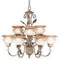Terrace Family 9-light Nutmeg Chandelier