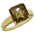 14k Yellow Gold Champagne Quartz Ring