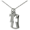 Sterling Silver Cut-out Cross Necklace