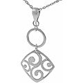 Sterling Silver Square Filigree Necklace