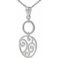 Sterling Silver Circle Filigree Necklace