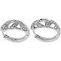 Sterling Silver Cubic Zirconia Hugger Earrings