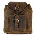 Leather 'Crazy Coffee' Backpack (Mexico)
