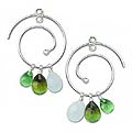 Sterling Silver Glass Drop 'Forest Defiance' Earrings (Thailand)