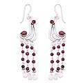'Scarlet Peacock' Garnet Earrings (India)