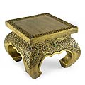 Gilded Wood 'Royal Welcome' Footstool (Thailand)